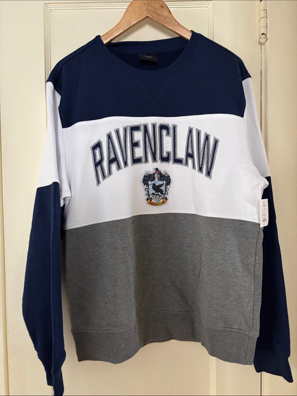 Ravenclaw Colorblock Crewneck Sweatshirt - Navy White Gray
